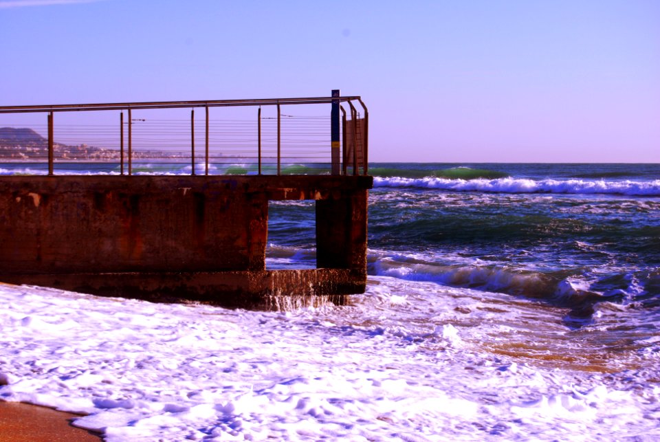 Mini pier at Playa de Badalona