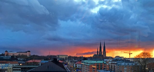 Sunset in Uppsala photo