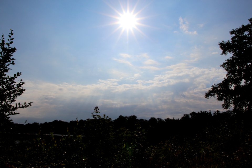 Soleil au dessus du lac