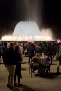 Seated People Watching Fountains, Placa de les Cascades