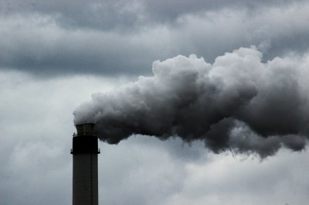 Steam from Factory Chimney, Treptow