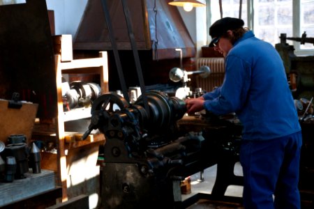 Turner  in his old mechanical workshop