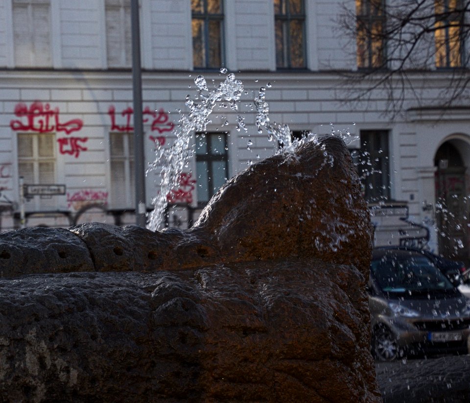 Fountain on Oranienplatz, Kreuzberg