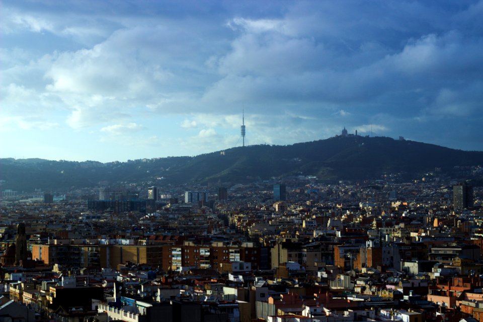 View from Mirador del Poble Sec at Sunset
