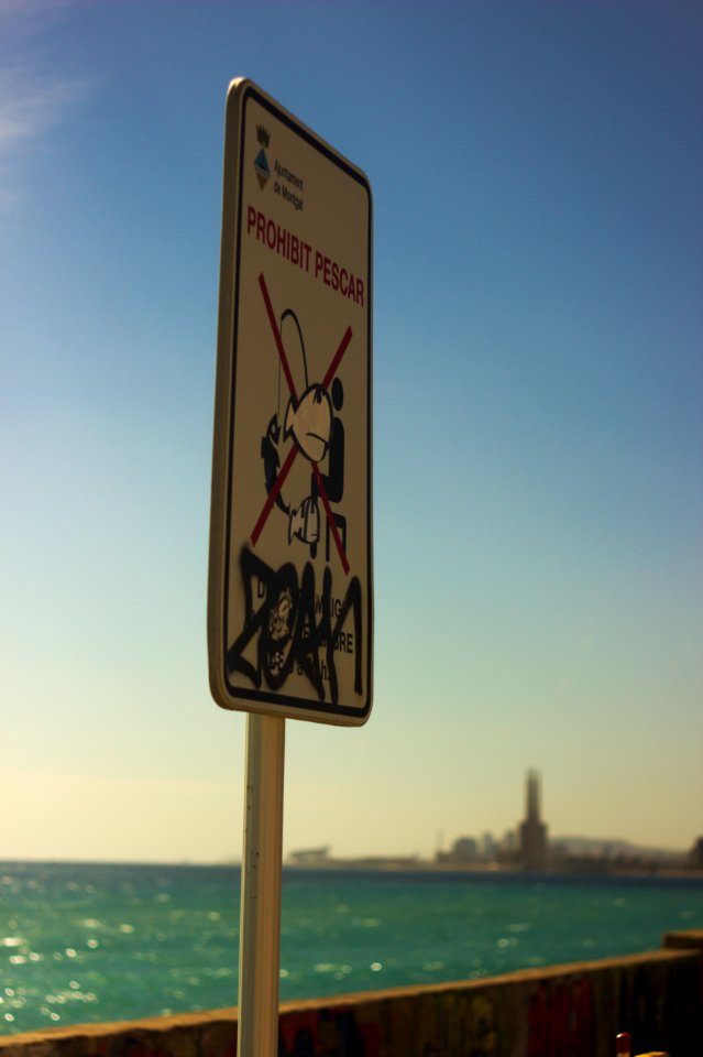 No Fishing Sign, Badalona