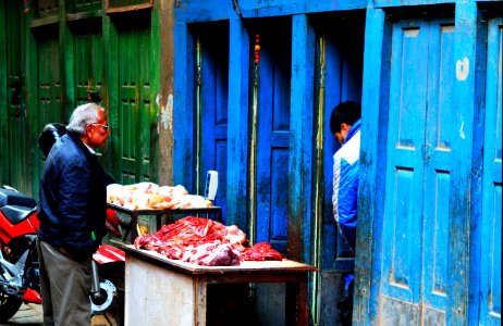 Butcher street, Kathmandu photo