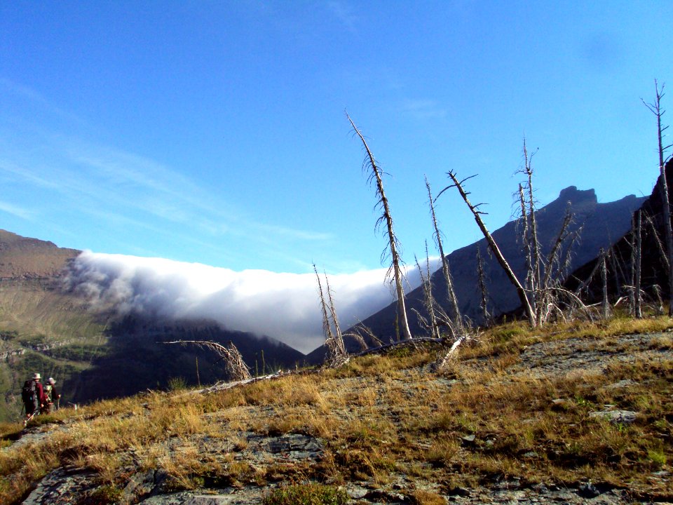 Cloud bank over Ahern Pass