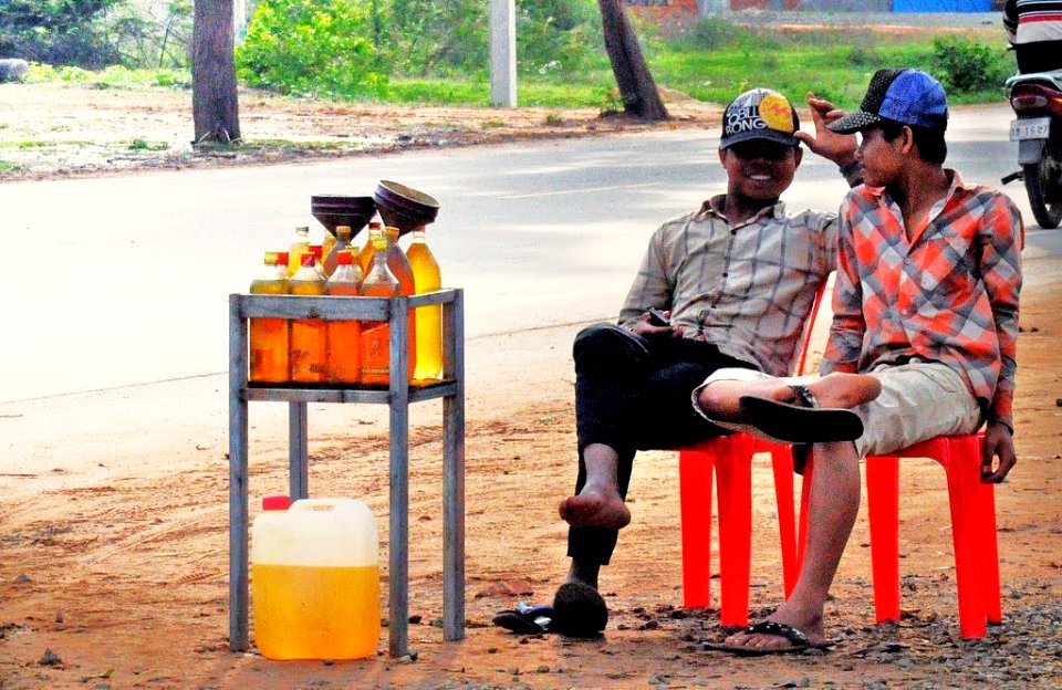 Cambodian petrol station