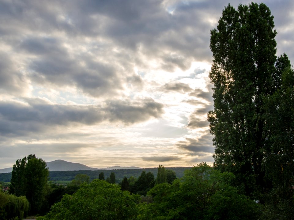 Coucher de soleil sur le piémont des Vosges