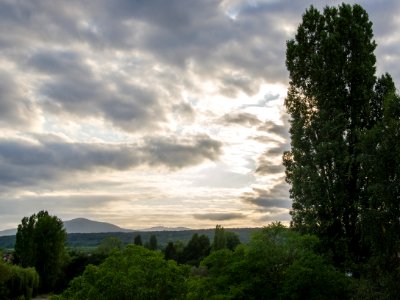 Coucher de soleil sur le piémont des Vosges photo
