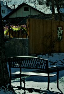 Public Bench provided by a Private Residence
