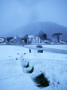 The Tynwald Inn in snow, 2017