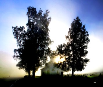 Vegusdal Kirke - Misty morning photo