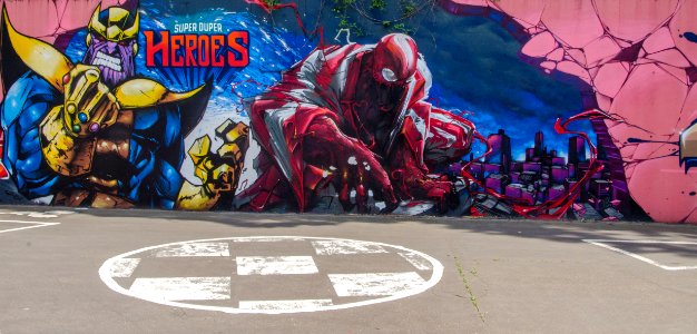 Grafitti Jam Downtown - Carrefour de Super-Héros