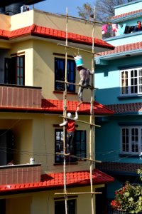 Nepali style scaffolding photo