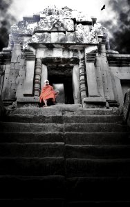 Steep steps at ta keo, PS CS5 photo