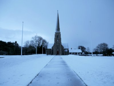 St. John's Church in snow, 2017 photo