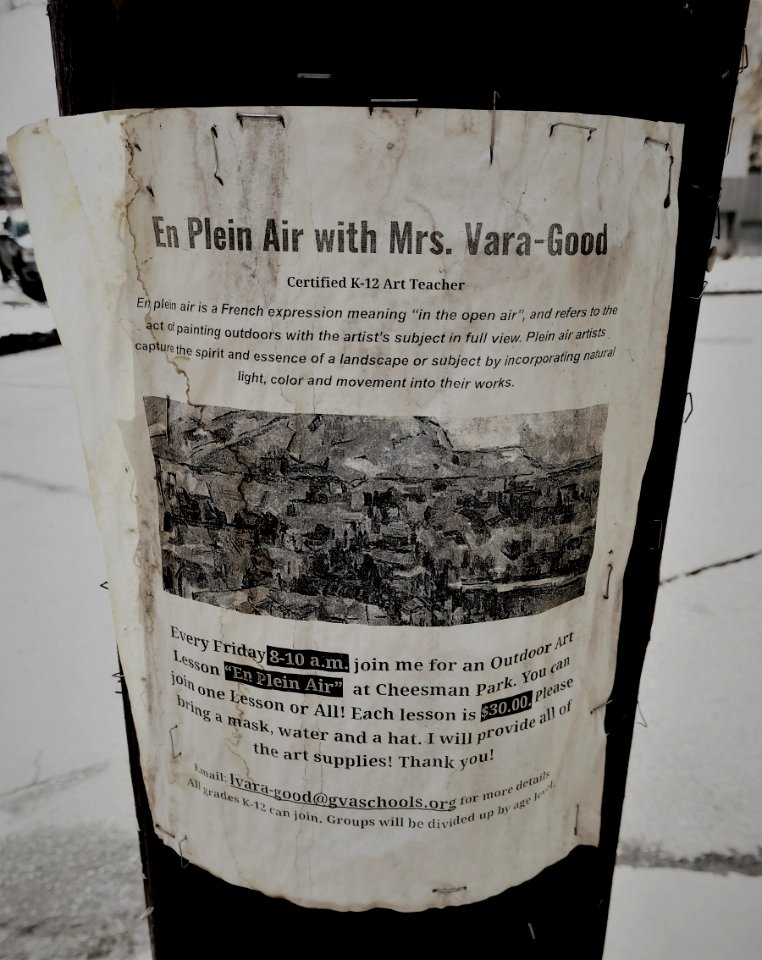 Turning an art teacher's advertisement into Art