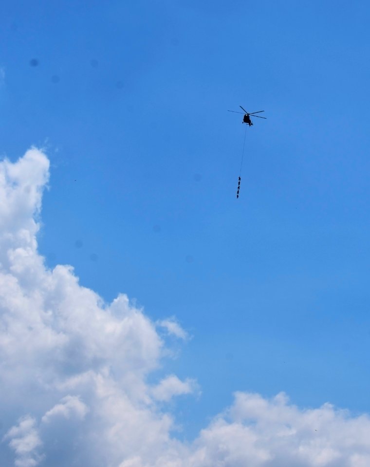 Nepali Army high above Kathmandu