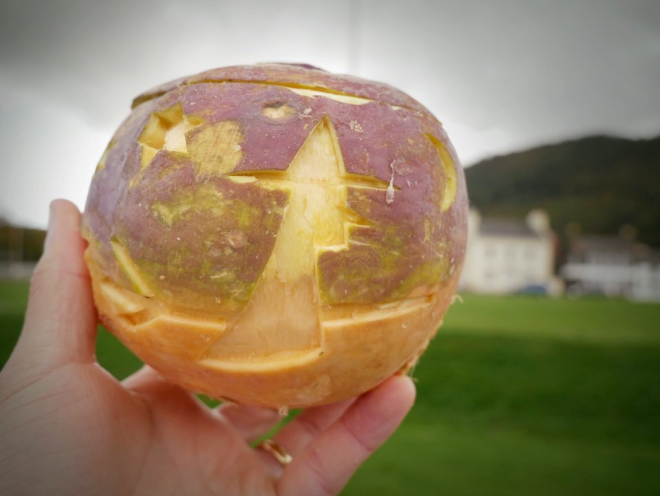 Turnip carving for Hop tu Naa at St. John's