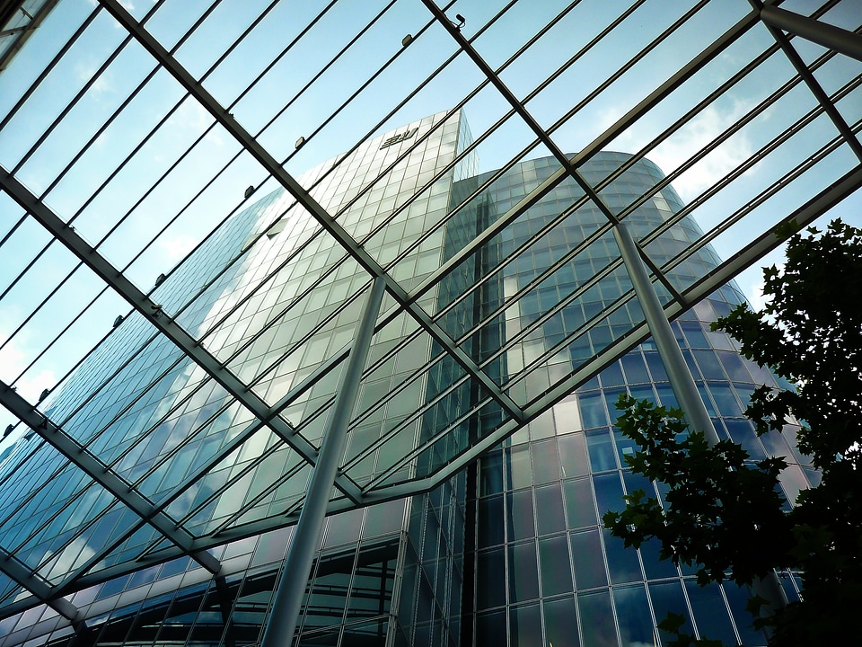 Skyscraper facade glass