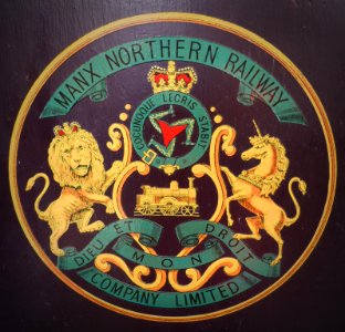 Manx Northern Railways - crest on former carriage photo
