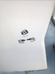 A face on the train
