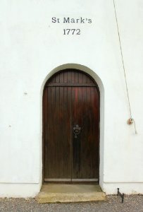 The entrance to St. Mark's, Malew, Isle of Man photo