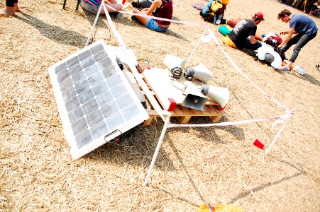 Speakers with solar panels