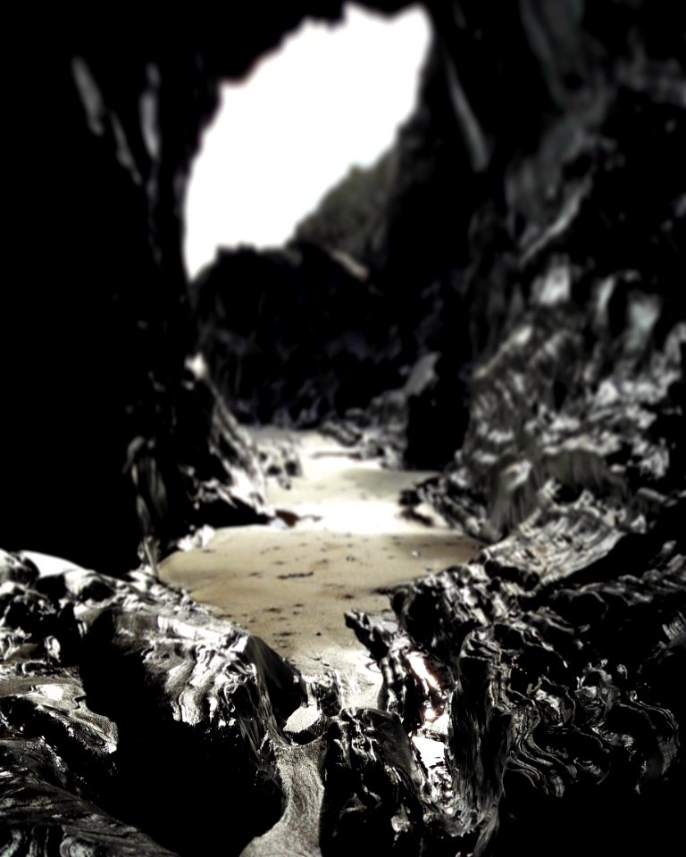 Cave at Fenella Beach, Peel, Isle of Man