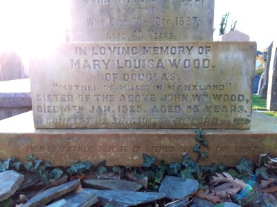 M. L. Wood gravestone, Onchan cemetery photo