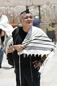 Hebrew jew wailing wall photo