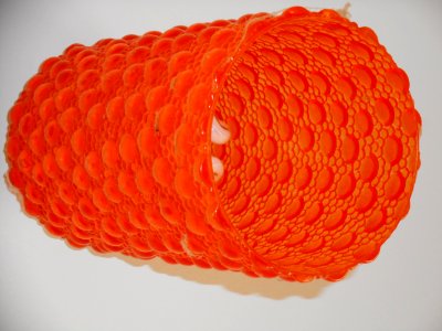 70's decor - orange plastic light shade