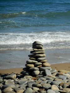 Pebble Cairn, Swansea photo