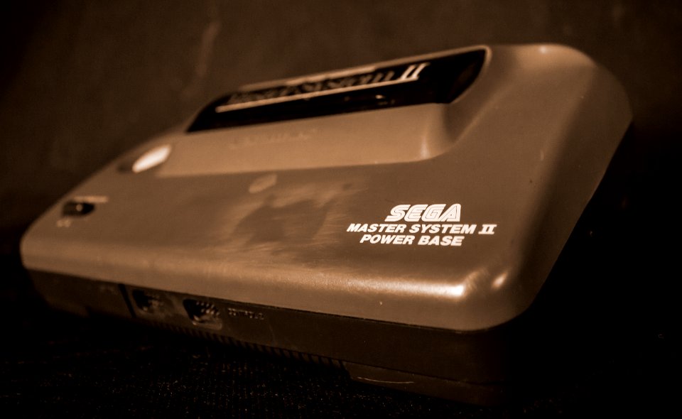Sega Master System II console v2 sepia