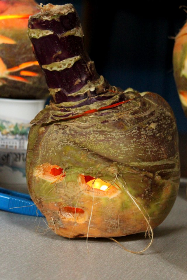 Turnip carved for hop-tu-naa, Maughold, 2016