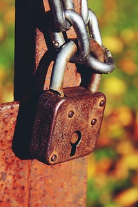 Metal fence rust photo