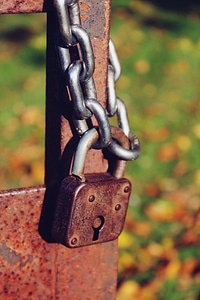 Metal fence rust photo