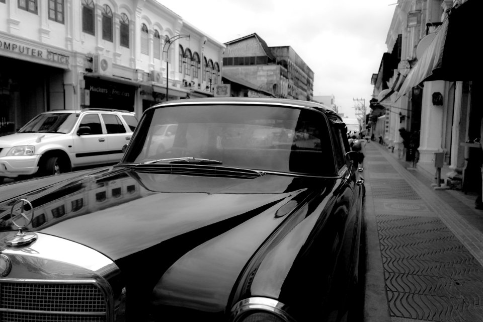 Old town street of Phuket,Thailand photo