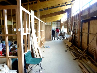 hallway from meditation area to reception
