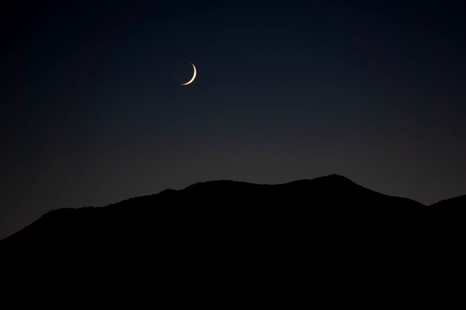 Moon, Mono Lake, California