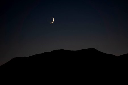 Moon, Mono Lake, California