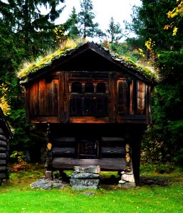 Traditional Norwegian storehouse photo