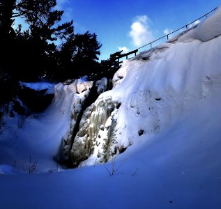 Frozen waterfall photo