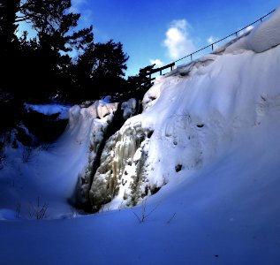 Frozen waterfall