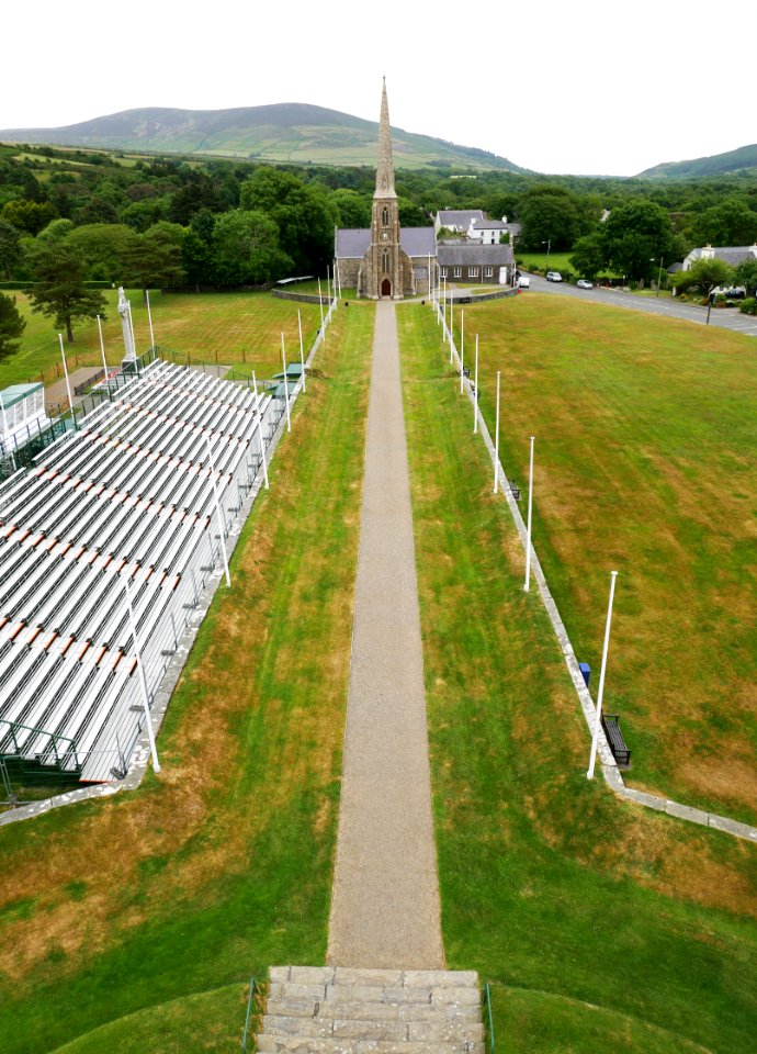 Tynwald Day walkway, with St. John's Chapel