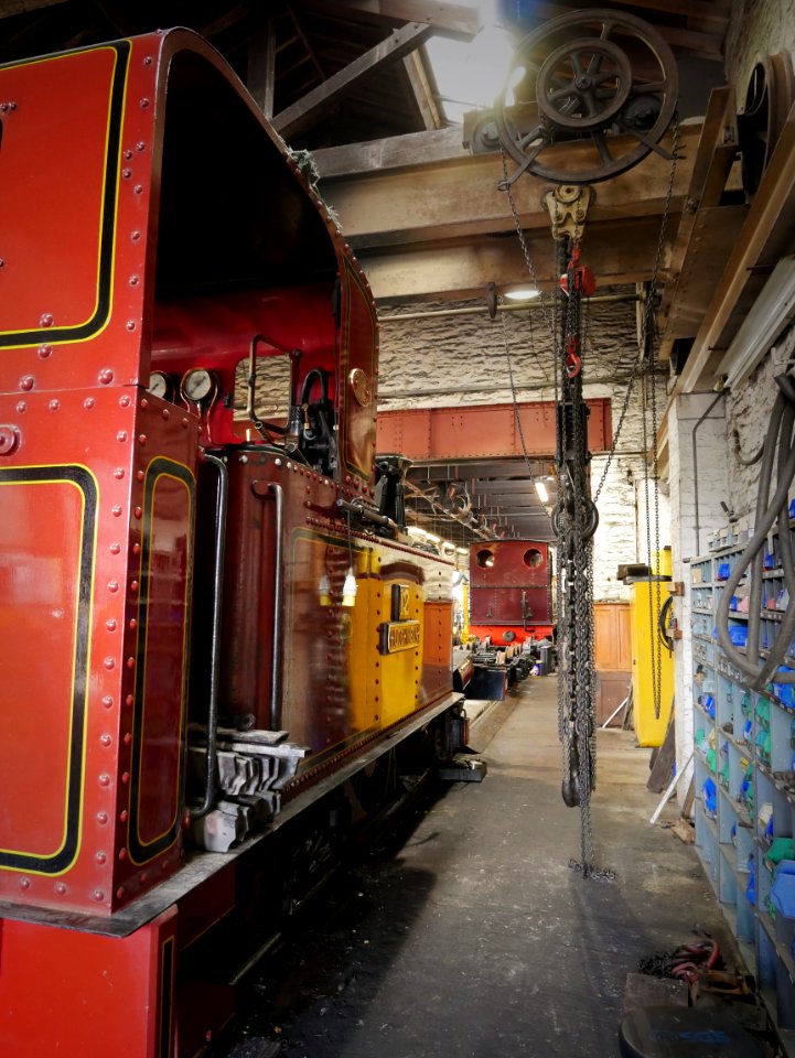 Inside the Douglas Steam Railway sheds