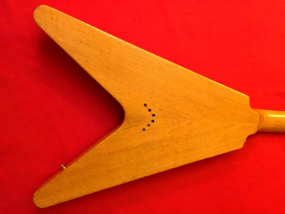 Back view 1958 Gibson Flying V Korina
