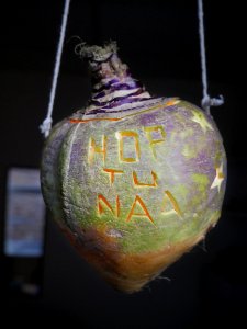 Hop tu Naa carved in a turnip