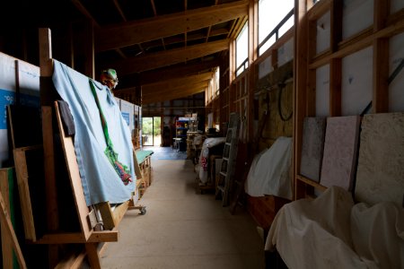 hallway between meditation area and reception